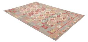Tappeto Kilim Stilizzato Tortora Multicolore 174x249 Cm