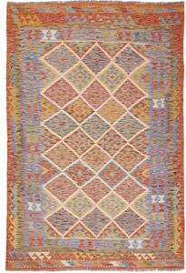 Tappeto Kilim Geometrico Arancione Beige 169x249 Cm
