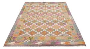 Tappeto Kilim Geometrico Beige Multicolore 149x211 Cm