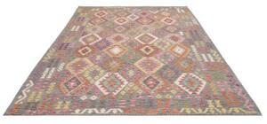 Tappeto Kilim Geometrico Grigio Multicolore 207x295 Cm