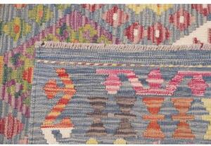 Tappeto Kilim Geometrico Grigio Multicolore 207x295 Cm