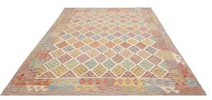 Tappeto Kilim Geometrico Beige Multicolore 202x300 Cm