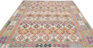 Tappeto Kilim Geometrico Azzurro Multicolore 201x296 Cm