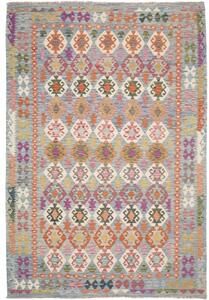 Tappeto Kilim Geometrico Azzurro Multicolore 201x296 Cm