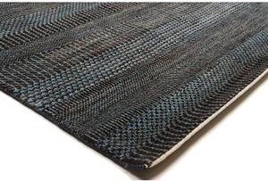 Tappeto Cromopura Geometrico Blu Pavone Marrone Scuro 201x310 Cm