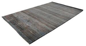 Tappeto Cromopura Geometrico Blu Pavone Marrone Scuro 201x310 Cm