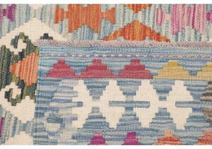 Tappeto Kilim Geometrico Azzurro Multicolore 201x296 Cm