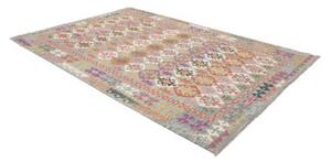 Tappeto Kilim Geometrico Azzurro Multicolore 201x296 Cm