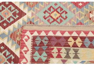 Tappeto Kilim Geometrico Rosso Mattone Avorio 185x248 Cm