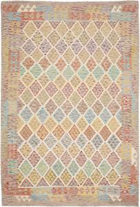 Tappeto Kilim Geometrico Beige Multicolore 202x300 Cm