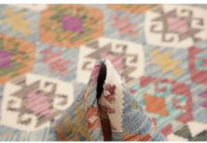 Tappeto Kilim Geometrico Azzurro Multicolore 201x296 Cm