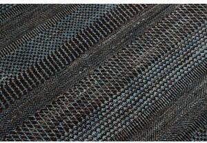 Tappeto Cromopura Geometrico Blu Pavone Marrone Scuro 201x310 Cm
