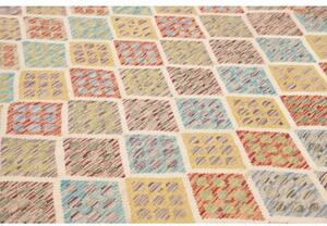 Tappeto Kilim Geometrico Beige Multicolore 202x300 Cm