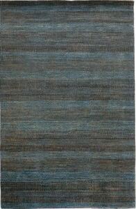 Tappeto Cromopura Geometrico Blu Pavone Marrone Scuro 201x310 Cm