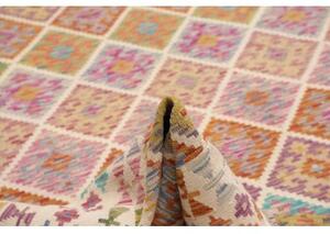 Tappeto Kilim Geometrico Avorio Multicolore 201x296 Cm