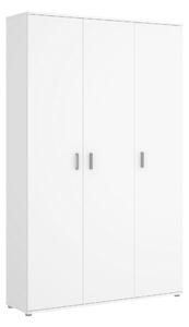 Armadio multiuso grande Aniello, 116x35h190 cm, Bianco