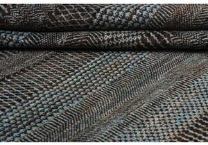 Tappeto Cromopura Geometrico Blu Pavone Marrone Scuro 201x310 Cm