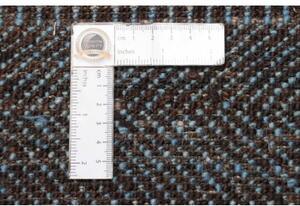 Tappeto Cromopura Geometrico Blu Pavone Marrone Scuro 201x310 Cm