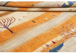 Tappeto Mosaic Figurativo Arancione Beige 254x302 Cm