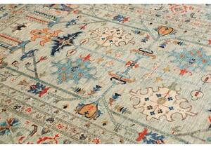 Tappeto Kazak Fine Stilizzato Beige Blu 203x299 Cm