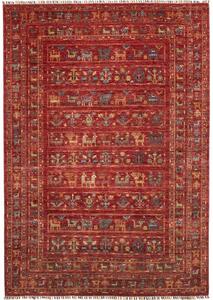 Tappeto Istintia Figurativo Rosso Ruggine Blu Petrolio 170x238 Cm