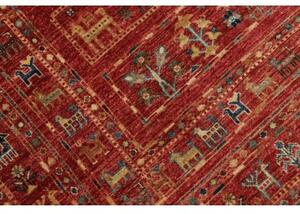 Tappeto Istintia Figurativo Rosso Ruggine Blu Petrolio 170x238 Cm