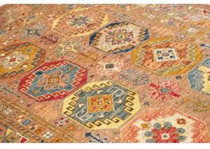Tappeto Floralia Stilizzato Marrone Ruggine Blu 146x210 Cm