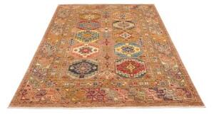Tappeto Floralia Stilizzato Marrone Ruggine Blu 146x210 Cm