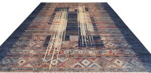 Tappeto Mosaic Astratto Blu Avorio 267x360 Cm
