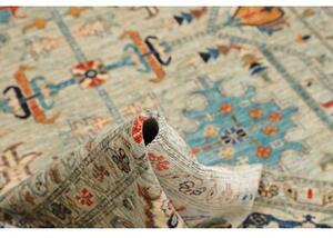 Tappeto Kazak Fine Stilizzato Beige Blu 203x299 Cm