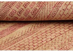 Tappeto Cromopura Geometrico Beige Rosso 93x150 Cm
