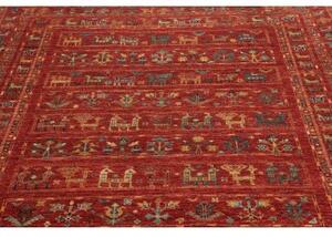 Tappeto Istintia Figurativo Rosso Ruggine Blu Petrolio 170x238 Cm
