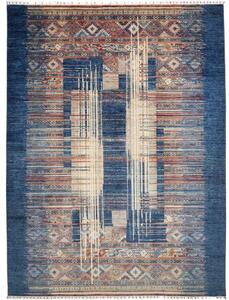 Tappeto Mosaic Astratto Blu Avorio 267x360 Cm