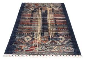 Tappeto Mosaic Geometrico Blu Rosso 101x156 Cm