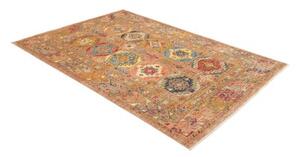 Tappeto Floralia Stilizzato Marrone Ruggine Blu 146x210 Cm