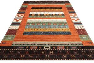 Tappeto Cromopura Geometrico Arancione Blu 157x216 Cm