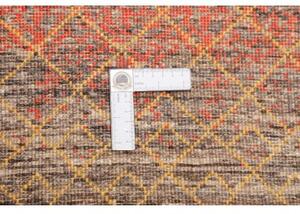 Tappeto Cromopura Geometrico Arancione Marrone Scuro Corsia 81x251 Cm