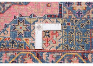 Tappeto Kairo Geometrico Blu Scuro Rosso Mattone 200x299 Cm