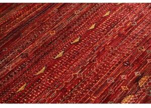 Tappeto Cromopura Geometrico Rosso Bordeaux Ocra 93x153 Cm