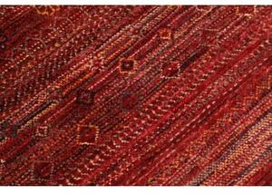 Tappeto Cromopura Geometrico Rosso Bordeaux Ocra 93x153 Cm