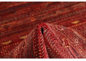 Tappeto Cromopura Geometrico Rosso Bordeaux Ocra 93x153 Cm