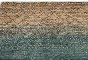 Tappeto Cromopura Geometrico Blu Petrolio Beige Corsia 78x216 Cm