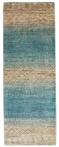 Tappeto Cromopura Geometrico Blu Petrolio Beige Corsia 78x216 Cm