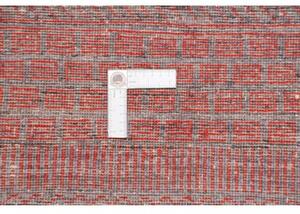 Tappeto Cromopura Geometrico Rosso Ruggine Grigio 92x153 Cm