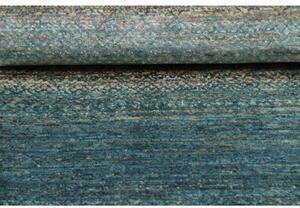Tappeto Cromopura Geometrico Blu Petrolio Beige Corsia 78x216 Cm