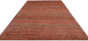 Tappeto Cromopura Geometrico Rosso Ruggine Grigio Scuro 255x341 Cm