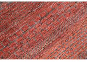Tappeto Cromopura Geometrico Rosso Ruggine Grigio 92x153 Cm