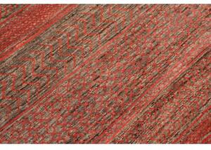 Tappeto Cromopura Geometrico Rosso Ruggine Grigio Scuro 255x341 Cm
