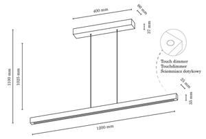 Spot-Light 1509774 - Lampadario LED dimmerabile su cavo SMAL LED/18W/230V