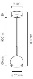 Spot-Light 5143174 - Lampadario LED a sospensione con filo BALL WOOD 1xGU10/5W/230V quercia opaco